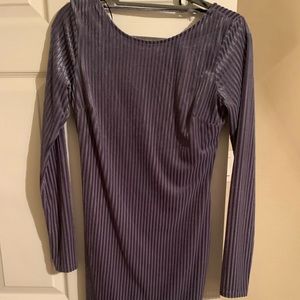 Purple velvet dress